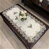 BBTISG Tovaglia rettangolare in pizzo, 50 x 100 cm, in macramè ricamata, piccola, rettangolare, in poliestere, per cucina, sala da pranzo, feste, picnic (grigio)