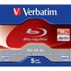 Verbatim - Scatola 5 Blu Ray BD-RE DL Jewel Case - rescrivibile - 43760 - 50GB (unità vendita 1 pz.)