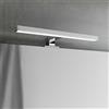 Lampada LED da Specchio 30cm Cromata 6W IP54 Tripla Installazione Colore Bianco Naturale 4.000K