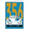 Afie 69-1109 - Carta 356 per auto sportive di lusso, auto, linee iconiche, illustrazione grafica moderna, design pulito colorato, oggetto da collezione per appassionato, con busta, 12 x 17 cm, motivo: Fab
