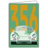 Afie 69-1108 - Carta 356 per auto sportive di lusso, auto, linee iconiche, illustrazione grafica moderna, design pulito colorato, oggetto da collezione per appassionato, con busta, 12 x 17 cm, motivo: Fab
