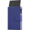 ProWallet Plus - Portacarte - 8 carte, banconote e monete - Portacarte con cerniera - RFID - Piccolo porta carte di credito - Portafoglio elegante (Croco Blu)