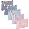 Hpamba Borsa Da Toilette Da Viaggio Multifunzionale Con Cerniera Per Chiavi Cosmetici In Tela E Piccoli Portafogli Portamonete Borsa Da Toilette In Tela Da 5 Pezzi Per Portachiavi Carte Contanti (B)