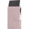 ProWallet Plus - Portacarte - 8 carte, banconote e monete - Portacarte con cerniera - RFID - Piccolo porta carte di credito - Portafoglio elegante (Croco Rosa chiaro)