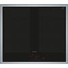 Siemens EX645HXC1E iQ700, Smart piano cottura a induzione, 60 cm, nero, con telaio, varioinduzione, TouchSlider, sensore di frittura Pro - arrosto senza rischio di combustione