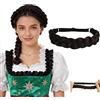 YASQZ Fascia Capelli Intrecciata per Donna a 3 Trecce - Cerchietto Intrecciato, Fascia Testa, Capelli Finti Treccia - Regolabile e Larga (3cm) per Oktoberfest, Dirndl, Matrimoni e Feste (H21-6)