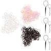 ZEMINRI 3000 Pezzi Elastici Capelli con 6 Pezzi Strumento per Treccia per La Coda Resistente Mini Elastico Capelli per Diverse Acconciature Small Hair Bands per Bambine (Trasparente, Nero, Colorato)