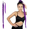 FOSDICK Parrucca Treccia Viola, Extension Capelli per Treccine, 90cm Treccia Finta Capelli, Parrucca Cosplay Anime Treccine Extension Viola Bambina Donna per Festa Halloween Costume Cosplay Quotidiano