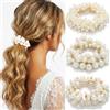 Reaky Elastico per capelli con perline e fiori per coda di cavallo fantasia con strass da donna