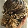 Prosy - Cerchietto per capelli da sposa, a forma di pianta rampicante con foglie, dorato, accessorio per donne e ragazze
