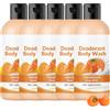 WRJFD Lavaggio del corpo al cachi, lavaggio del corpo con latte di capra, eliminatore di odori dai lavaggi del corpo al cachi, estratto di cachi, set di lavaggi al cachi per anziani (5 pezzi)