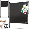 tillvex® Tenda da Sole Verticale per Esterni 100 x 310 cm Nero con manovella Senza Fori, frangivista, allungabile e Opaca, Tenda da Sole Verticale Balcone e terrazza, Resistente alle intemperie