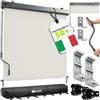 tillvex® Tenda da sole verticale 160 x 250 cm per interni ed esterni, impermeabile, con manovella, per balcone, terrazza e giardino, protezione solare in alluminio, tenda avvolgibile per balcone