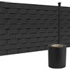 LZQ Pellicola protettiva in PVC per la privacy, extra spessa, opaca, a doppia asta, con 30 clip di fissaggio per recinzione da giardino, balcone (65 m x 19 cm, antracite)
