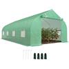 Outsunny Serra a Tunnel 6x3x2 m con 8 Finestre e Porta Avvolgibile, Serra per Orto in Acciaio e PP con 4 Picchetti e 4 Funi Incluse, Verde