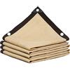 SSFMSF Tenda A Vela Ombreggiante Con Occhielli Tenda Parasole Rettangolare, Frangivista Telo Parasole All'Aperto Per Giardino, Patio, Pergola, Cortile. (Beige 12-Pin / 2m * 5m / 6.6ft * 19.7ft)