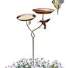 Generic Abbeveratoio per uccelli in metallo antiruggine con rimovibile, vaschetta decorativa per uccelli, per balcone, terrazza, patio, giardino, giardino, giardino, giardino, giardino, giardino
