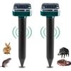 GOMETY 2 spaventapasseri a energia solare, per talpe, a energia solare, IP65, impermeabile, per giardino, prato, gopher serpenti (2)