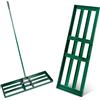 SogesGame Rastrello livellatore per prato con manico lungo 2 metri, spatola per prato da giardino, giardino, campo da golf, 75 x 25 x 200 cm