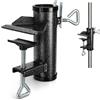com-four® Supporto per ombrellone in Acciaio, Morsetto Balcone Senza forare per ringhiera o Tavolo, Supporto XL per ombrellone da Giardino, Fissaggio Stabile (1 Pezzo Color Antracite - Ø 25-38 mm)