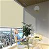 ACXIN Tenda da sole verticale, 180 x 140 cm, per balcone, terrazza, giardino, protezione solare e dal vento, resistente alle intemperie, beige