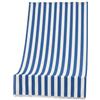fashion home Pagano Tenda Da Sole per Esterno con Anelli e Ganci,Tende da Sole per Balconi Terrazzo con Frange, Resistente e Lavabile, Righe (Blu, 140x300 cm)
