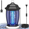 seenlast Lampada Antizanzare Elettrica, Lampada Zanzare 18W 4000V UV Zanzariera Elettrica Impermeabile IPX4, Uccidi Trappola Insetticida Zanzare per Giardino Interno Esterno (Con Gancio e Led Luce)