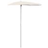 vidaXL Ombrellone Semicircolare da Giardino con Palo 180x90 cm Sabbia