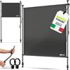 tillvex® Tenda da sole verticale per esterni 100 x 310 cm Antracite con manovella senza fori, frangivista, allungabile e opaca, tenda da sole verticale balcone e terrazza, resistente alle intemperie