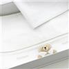 NANAN Lenzuola per Carrozzina Set 3pz Tato linea Bianca 60X120CM