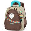 PROTAURI Zainetto Bambino, Zaino Asilo con Disegno Animale Cartoon Riflettente e Cinturino Toracico, Sacca Asilo Bimbo di Grande Capacità, 2-6 Anni, 10.3L, Marrone Orso Bruno-Design