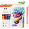 deli - Matite colorate acquarellabili (Confezione da 24 pezzi) per scuola e ufficio adatte a bambini e ragazzi