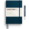LEUCHTTURM1917 372206 Taccuini Medium A5, Copertina morbida, 123 pagine numerate, Deep Sea, Righe