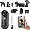 VeftBltrem Action Cam Mini, 1080P HD Bodycam WiFi con custodia impermeabile, obiettivo grandangolare 150°, action cam 360°