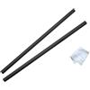 Fotasy rod 40 cm 40 cm 40,6 cm Long 15 mm Rods Support rail for Rig mattebox Follow Focus x 2 con lente panno di pulizia (nero)