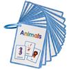 Qusinfc Cartoline interattive vocabolario per bambini, apprendimento precoce, 11 cm x 8 cm, parola per insegnanti, scuola materna sviluppo linguistico