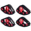 XBERSTAR Pneumatici da neve TRX4M per auto RC per Traxxas 1/18 TRX4M auto RC 4 pezzi Pneumatici da neve per crawler Pneumatici da neve per Traxxas 1/18 TRX4M auto RC Parti di aggiornamento (Rosso)