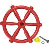 Generic Ruota Nave Pirata Giocattolo Timone Bambini Volante Palestra Accessori Esclusivi Struttura Robusta Adatta a Gioco all'Aperto Casetta Bambini Palestra, Rosso