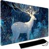 MPLRC PLAYMAT MTG - Tappetino da gioco MTG, 60 x 35 cm, con zone, bordi cuciti, tappetino da gioco per carte collezionabili, tappetino per mouse, superficie in gomma liscia, tappetino da gioco TCG, con borsa