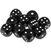 Easnea 10 dadi in legno a 6 lati, dimensioni 20 mm, perfetti per giochi di ruolo da tavolo e giochi di ruolo, MTG TRPG, neri, 2 cm