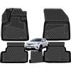 W-Parts 4 TAPPETI - TAPPETINI IN GOMMA A VASCA 3D TPE PER TOYOTA C-HR DAL 2016 AL 2023