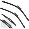 Autopixl Tergicristallo for auto compatibile con Renault Megane 3 Hatchback Coupe 2008-2016 Tergicristallo anteriore posteriore for auto SoftRubber Tergicristallo automatico Parabrezza 24 16 14 (Color : 3
