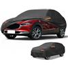 Partuto Telo copriauto impermeabile per tutte le stagioni, protezione da sole e pioggia, copertura completa per esterni per Mazda CX-30, nero, con cerniere sul lato sinistro