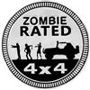 ZhangyiHot Zomble Badge Rated Car Emblem, 4 x 4 Automotive Badge 3D Metal Car Badges Emblema Emblema Rotondo Decalcomanie Adesivi per auto Compatibile con Jeep Wrangler Veicoli Trucks SUV Emblemi (ZS077)