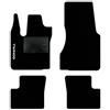 QUEMAR Tappetini Auto compatibili con Renault Twingo III 2014-2024 anche Elettrica/Kit Tappeti Moquette e Gomma su Misura (Set 2 Ant.+2 Post.)/Ricami e Colori Personaliz. (Bordo Bianco, 1 Ricamo)