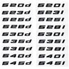 Generico For Serie 5 E39 E60 E61 F10 F11 G30 520d 523d 525i 528i 530e 535i 540e Emblema for bagagliaio con lettera, stile auto, cofano posteriore, nero(Glossy Black,530d)