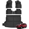 Xwthsch Tappetino Per Bagagliaio Per Subaru Per Forester 2025 Tappetini Per Auto TPE 3D Rivestimento Bagagliaio, Accessori Per Tutte Stagioni, Nero RHD(4piece)