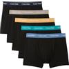 Calvin Klein Men Trunk 5pk Yellow (Driftwood/Moonlight Blue/Fanfare/) L