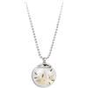 Gioielli Botanici Collana Velo da Sposa in Acciao Inox, Ampolla in Vetro con Fiori essicati e semi di soffione, Matrimonio e Idea Regalo