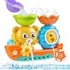 Taufe Giochi Bagnetto Neonato 1-4 Anni - Vasca da Bagno Bambini con Orso e Ape, Simpatici Animali con Ventosa e Pala - Regalo per Ragazzi e Ragazze